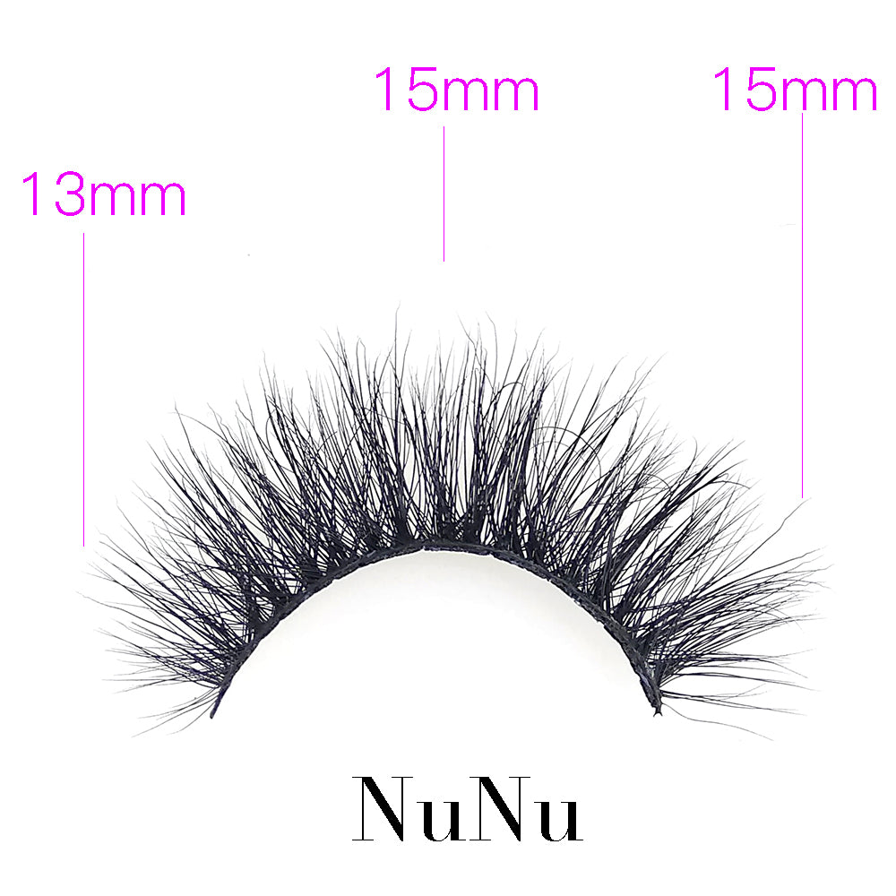 NuNu 3D Mink Luxury False Eyelashes - Miss Fabulashes